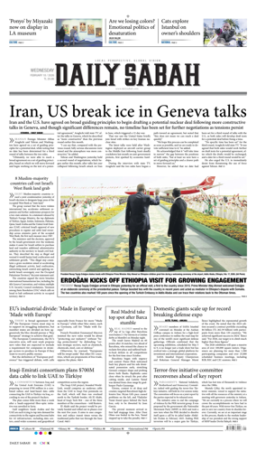 Cover of Daily Sabah (Turkey)