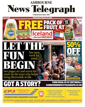 Cover of Ashbourne News Telegraph