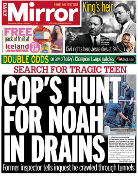 Cover of Daily Mirror (Northern Ireland)