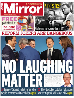 Cover of Daily Mirror