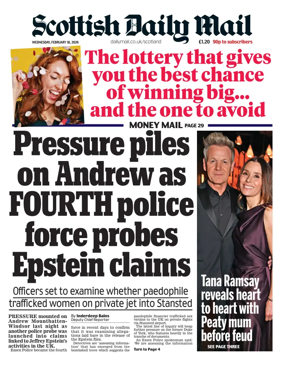 Cover of Scottish Daily Mail