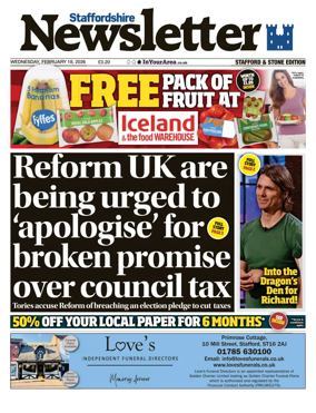 Cover of Staffordshire Newsletter