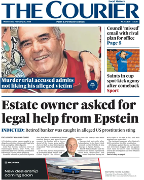 Cover of The Courier & Advertiser (Perth and Perthshire Edition)