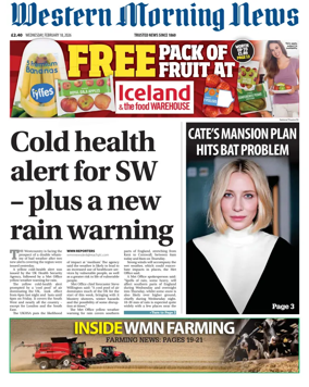 Cover of Western Morning News