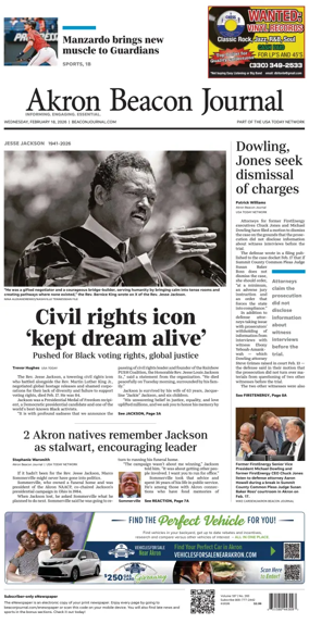 Cover of Akron Beacon Journal
