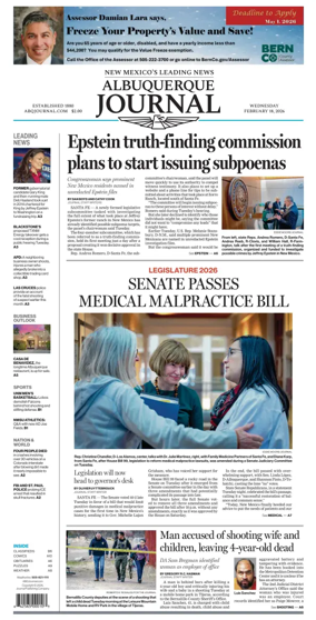 Cover of Albuquerque Journal