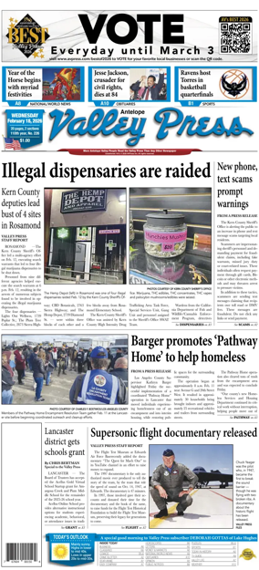 Cover of Antelope Valley Press