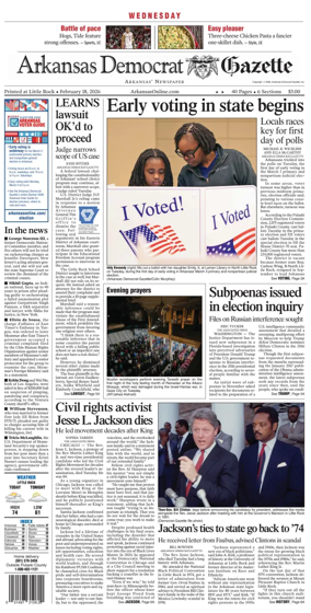 Cover of Arkansas Democrat-Gazette