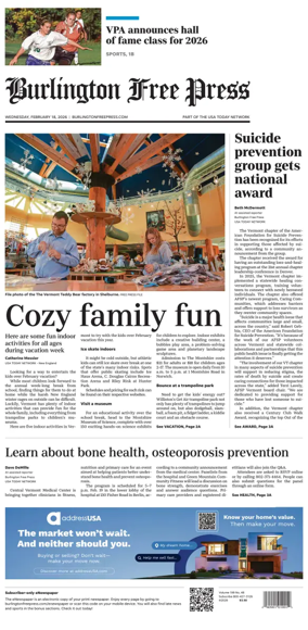 Cover of Burlington Free Press