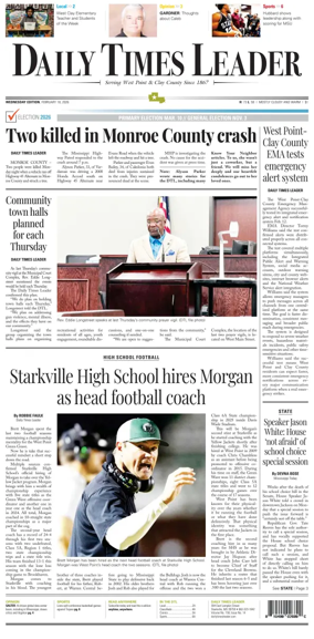 Cover of Daily Times Leader