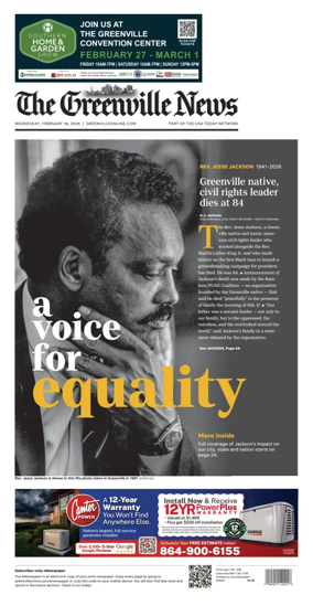 Cover of The Greenville News
