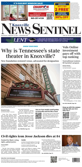 Cover of Knoxville News Sentinel