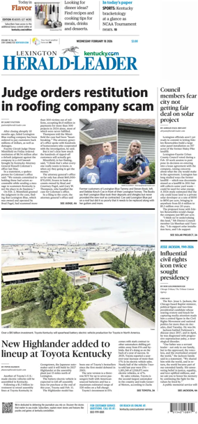 Cover of Lexington Herald-Leader