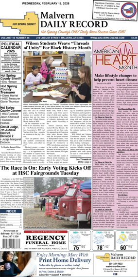 Cover of Malvern Daily Record