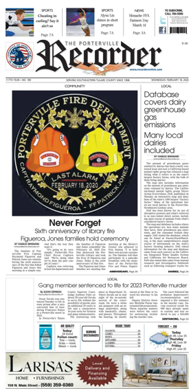 Cover of Porterville Recorder