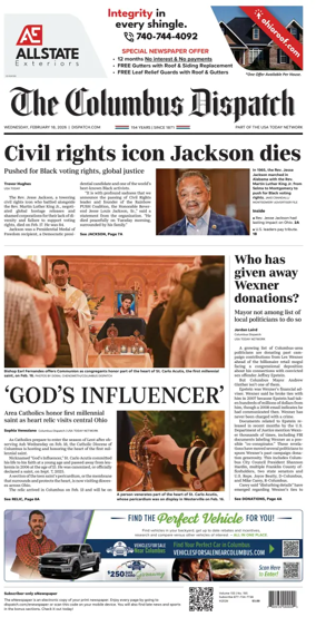 Cover of The Columbus Dispatch