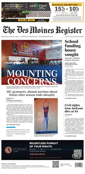 Cover of The Des Moines Register