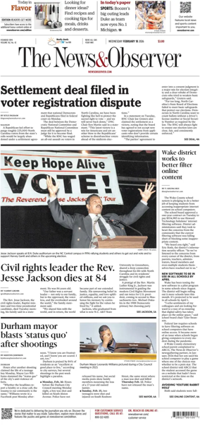 Cover of The News & Observer
