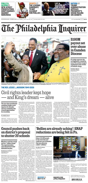 Cover of The Philadelphia Inquirer