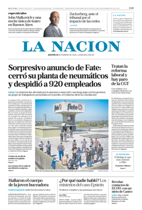 Cover of La Nacion