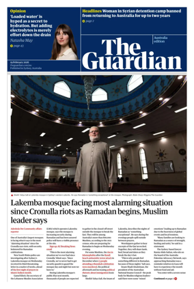 Cover of The Guardian Australia
