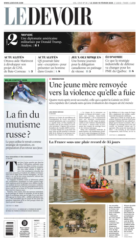 Cover of Le Devoir