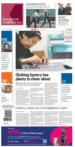 Cover of Saskatoon StarPhoenix
