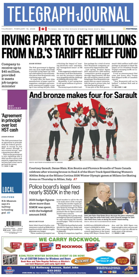 Cover of Telegraph-Journal