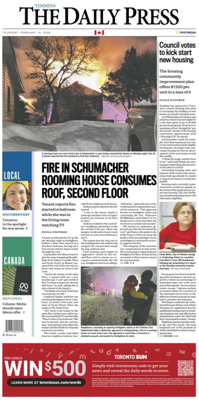 Cover of The Daily Press (Timmins)