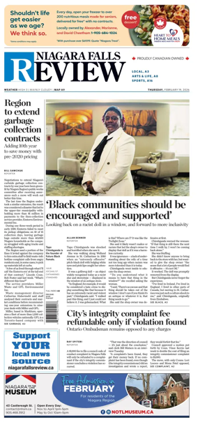 Cover of The Niagara Falls Review