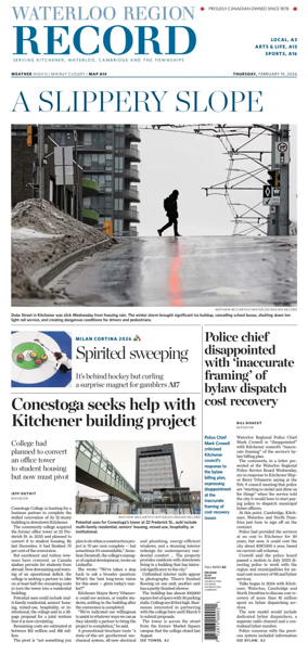 Cover of Waterloo Region Record