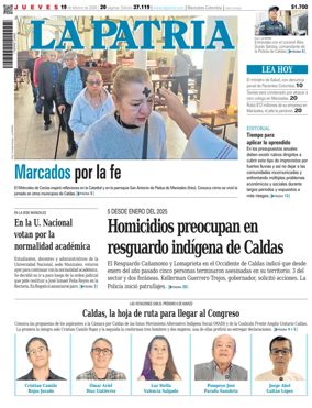 Cover of La Patria (Colombia)