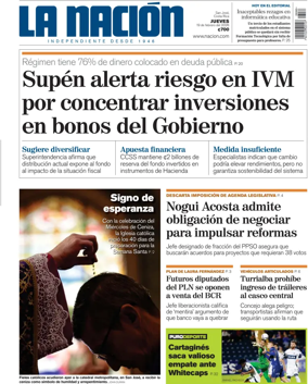 Cover of La Nacion (Costa Rica)