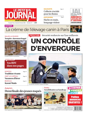 Cover of Le Petit Journal - L'hebdo local de l'Aveyron