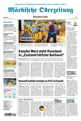 Cover of Markische Oderzeitung Eberswalde
