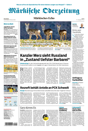 Cover of Markische Oderzeitung Strausberg