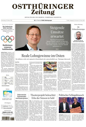 Cover of Ostthuringer Zeitung (Gera)