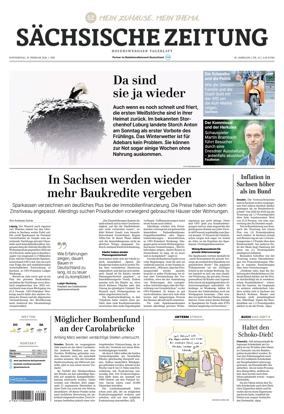 Cover of Sachsische Zeitung (Hoyerswerda)