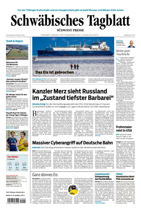 Cover of Schwabisches Tagblatt - Tubinger Chronik