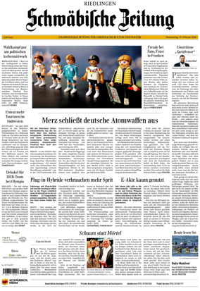 Cover of Schwabische Zeitung (Riedlingen)