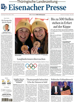 Cover of Thuringische Landeszeitung (Eisenach)