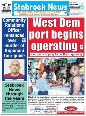 Cover of Stabroek News