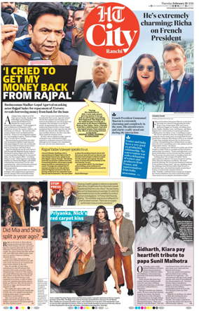 Cover of Hindustan Times (Ranchi) - Live