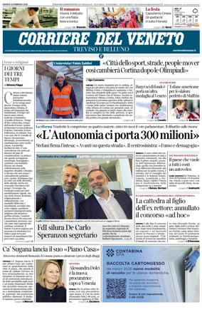 Cover of Corriere del Veneto (Treviso e Belluno)