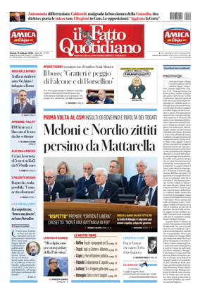 Cover of Il Fatto Quotidiano