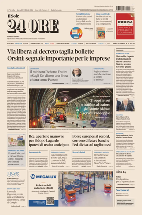 Cover of Il Sole 24 Ore