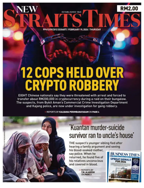 Cover of New Straits Times