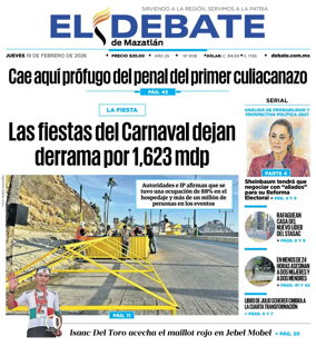 Cover of El Debate de Mazatlan
