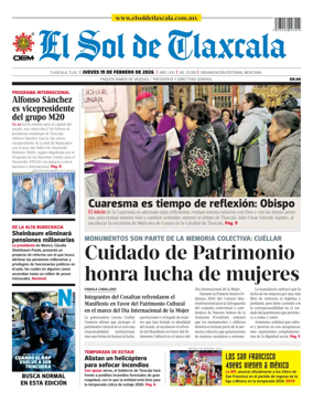 Cover of El Sol de Tlaxcala