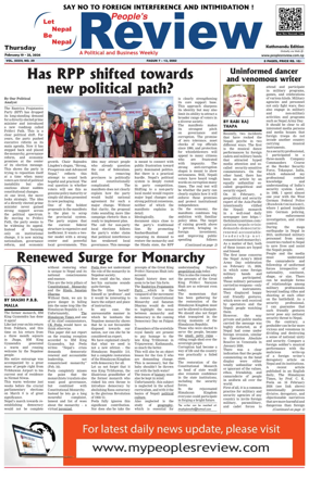 Cover of People's Review Weekly